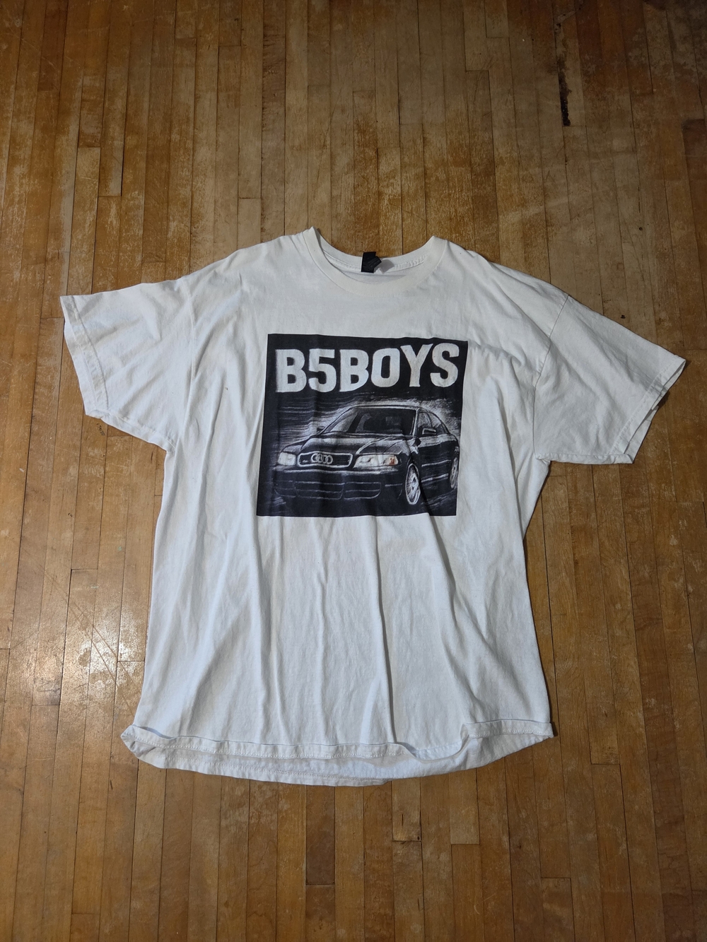 Gildan White Short-Sleeve Tee with Black B5BOYS Graphic